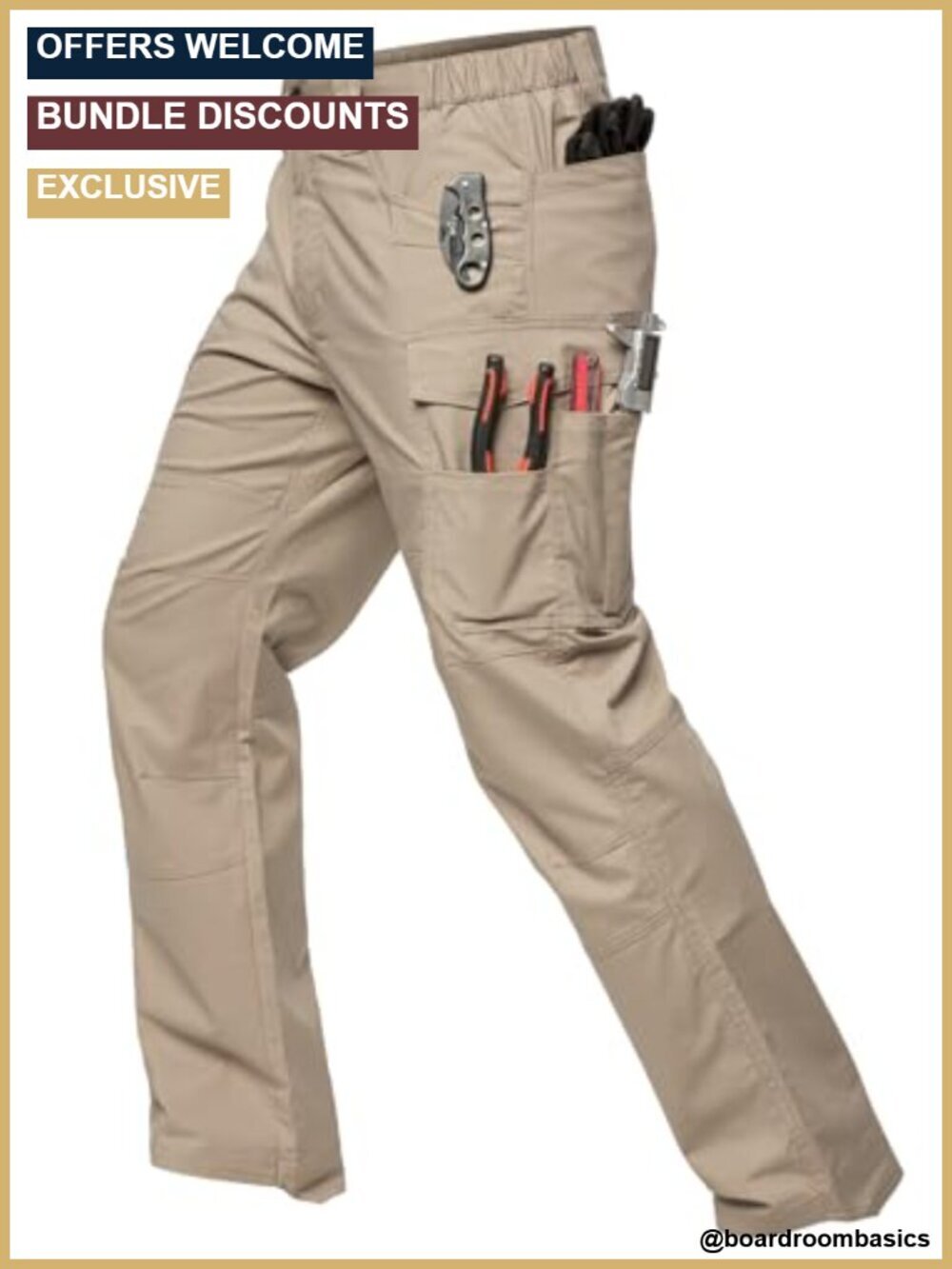 Men's Ripstop Stretch Work Pants Water Resistant Flex Cargo Tactical Pants